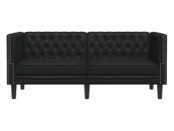 Clicnbuy Sofá Chesterfield de 2 plazas cuero artificial
