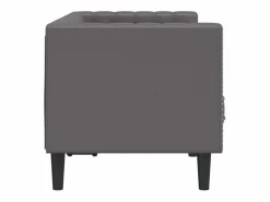 Clicnbuy Sofá Chesterfield de 2 plazas cuero artificial