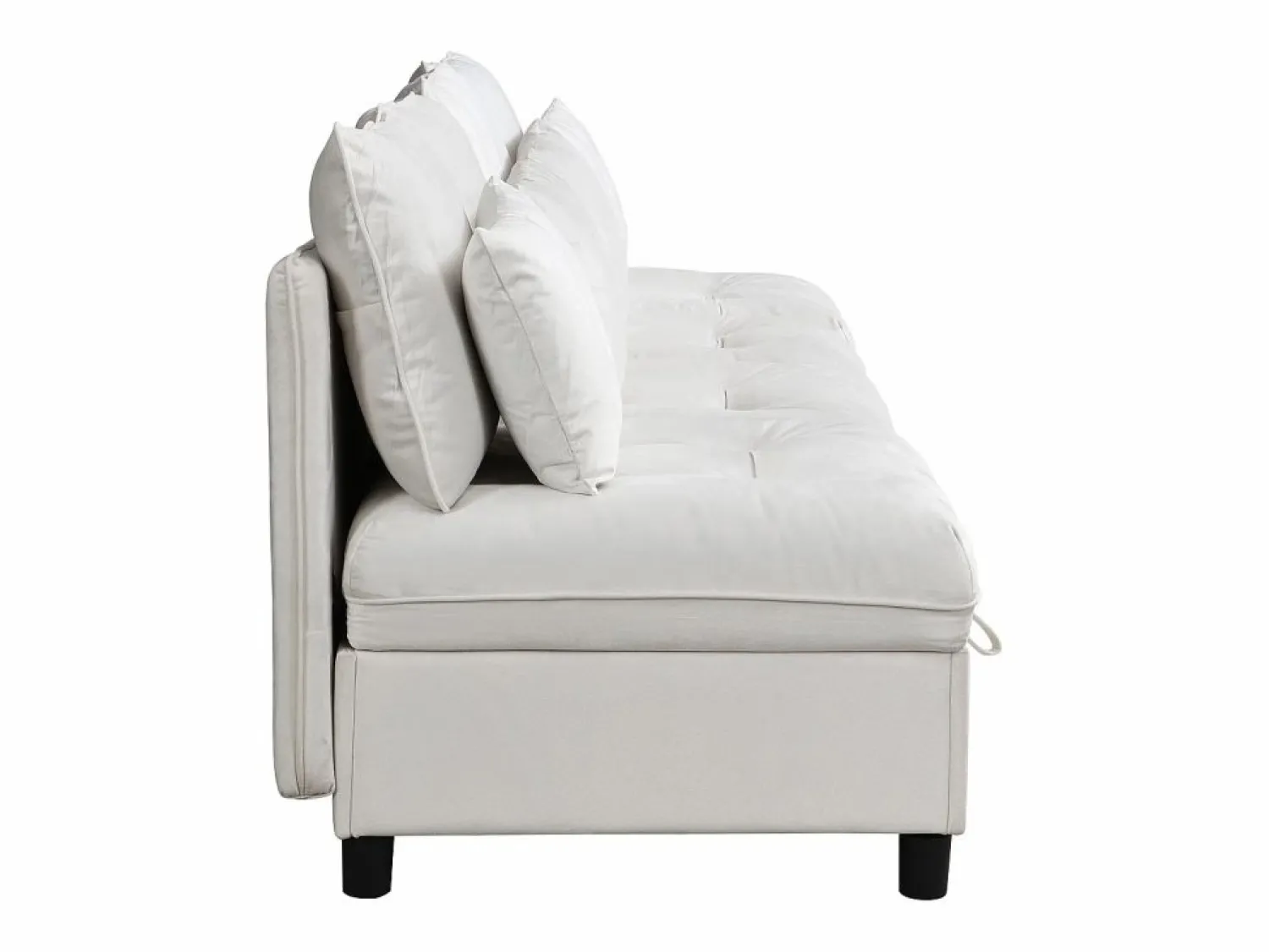 Clearance Sofá componible Diseno modular Movimiento facil Cajones ocultos bajo asiento Confort ortopedico Chenilla Beige
