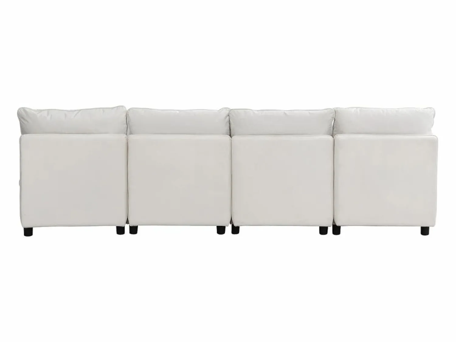 Clearance Sofá componible Diseno modular Movimiento facil Cajones ocultos bajo asiento Confort ortopedico Chenilla Beige