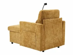 Online Sofá con 2 bolsillos laterales y espacio de almacenamiento - Tela de chenilla - Amarillo Sofás Chesterfield