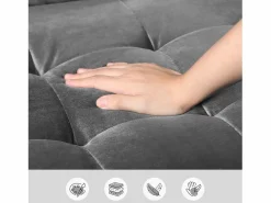 Sofá con 2 escandinavos 2 plazas, mini sofá de brazo enrollado en terciopelo de loveseat, sillón de sala de estar con reposabrazos, 121x77x87cm - Todos Los Sofás|Sofá Escandinavo