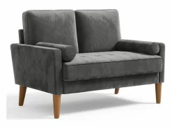 Sofá con 2 escandinavos 2 plazas, mini sofá de brazo enrollado en terciopelo de loveseat, sillón de sala de estar con reposabrazos, 121x77x87cm - Todos Los Sofás|Sofá Escandinavo