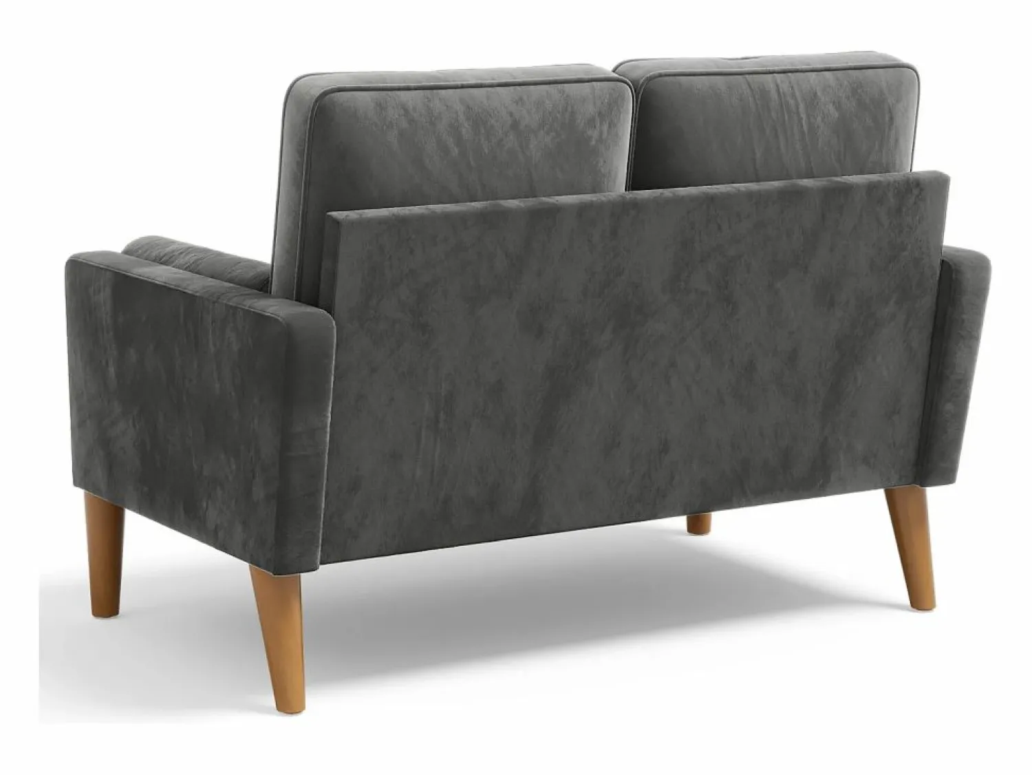 Sofá con 2 escandinavos 2 plazas, mini sofá de brazo enrollado en terciopelo de loveseat, sillón de sala de estar con reposabrazos, 121x77x87cm - Todos Los Sofás|Sofá Escandinavo