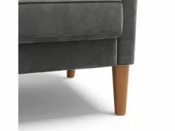 Sofá con 2 escandinavos 2 plazas, mini sofá de brazo enrollado en terciopelo de loveseat, sillón de sala de estar con reposabrazos, 121x77x87cm - Todos Los Sofás|Sofá Escandinavo