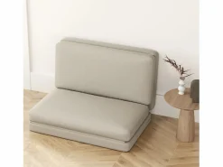 Sofá convertible 3 en 1, terciopelo , colchón grueso, plegable y cómodo, carga 240 kg (275x120x10cm)