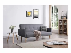 Discount Concept-Usine Sofá convertible 3 plazas de tela BERLIN Gris