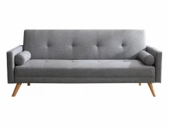 Sale Concept-Usine Sofá convertible 3 plazas de tela WOODEN Gris