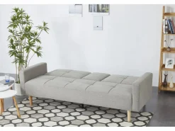 Hot Concept-Usine Sofá convertible 3 plazas de tela OSLO Gris