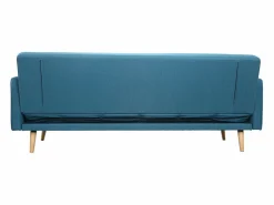 Miliboo Sofá convertible 3 plazas diseño escandinavo azul ULLA