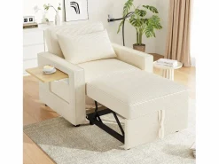 Sale Sofá convertible con puerto USB y soporte para teléfono, respaldo ajustable - Pana Sillón Cama