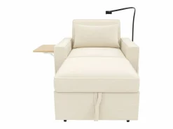 Sale Sofá convertible con puerto USB y soporte para teléfono, respaldo ajustable - Pana Sillón Cama