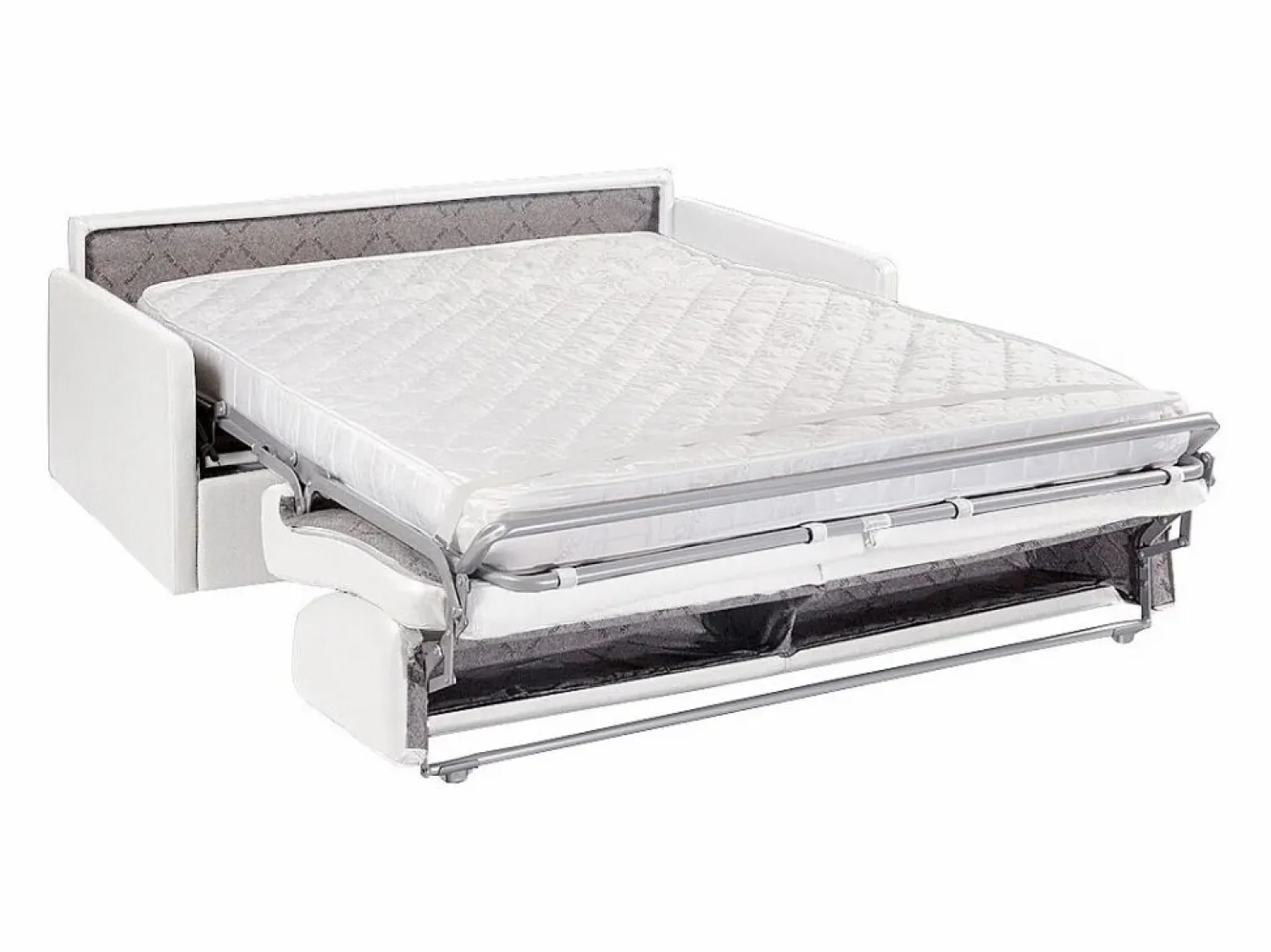 Vente-unique Sofá convertible de polipiel asiento viscoelástico 160 cm lamas anchas 14 cm CALIFE