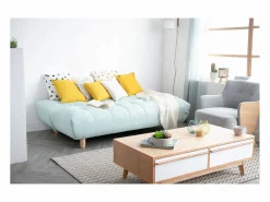 Miliboo Sofá convertible diseño escandinavo agua YUMI