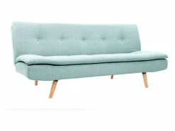 Outlet Miliboo Sofá convertible diseño escandinavo 3 plazas azul lago SENSO Verde claro