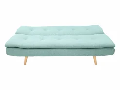 Outlet Miliboo Sofá convertible diseño escandinavo 3 plazas azul lago SENSO Verde claro