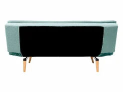 Outlet Miliboo Sofá convertible diseño escandinavo 3 plazas azul lago SENSO Verde claro