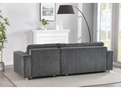 Sale Sofá convertible esquinero 4 plazas de pana COSY Sofá De Terciopelo|Sofá - 4 Plazas