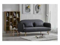 Sale Concept-Usine Sofá convertible estilo escandinavo 3 plazas de tela SOTCHI Gris