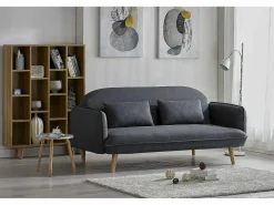 Sale Concept-Usine Sofá convertible estilo escandinavo 3 plazas de tela SOTCHI Gris