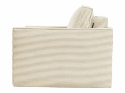 Vente-unique Sofá convertible express AMELIA de 4 plazas en pana , 160 cm, colchón viscoelástico de 13 cm