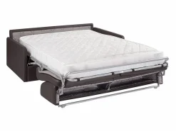 Vente-unique Sofá convertible exprés polipiel asiento viscoelástico 160 cm colchón 18 cm CALIFE