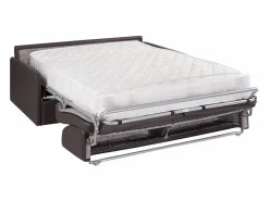 Vente-unique Sofá convertible exprés polipiel asiento viscoelástico 160 cm colchón 22 cm CALIFE