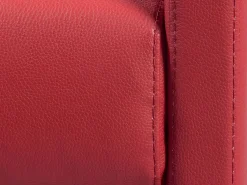 Best Vente-unique Sofá convertible exprés polipiel asiento viscoelástico 140 cm colchón 14 cm CALIFE Rojo