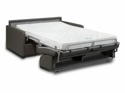Vente-unique Sofá convertible exprés polipiel asiento viscoelástico 140 cm colchón 14 cm CALIFE