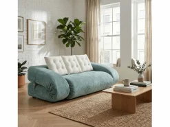 New Sofá convertible Okoa 2 plazas - salvia y blanco Todos Los Sofás|Sofá - 2 Plazas