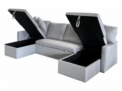 Best Sofá convertible panorámico 4 plazas en tejido con box MAHÉ - Todos Los Sofás|Sofá De Terciopelo