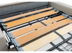 Vente-unique Sofá convertible polipiel asiento viscoelástico 160 cm láminas anchas 14 cm CALIFE
