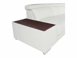 New LINEA SOFA Sofá Cuero vacuno color ángulo izquierdo NAHIA Blanco
