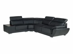 LINEA SOFA Sofá Cuero vacuno color ángulo izquierdo NAHIA Negro