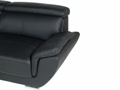 LINEA SOFA Sofá Cuero vacuno color ángulo izquierdo NAHIA Negro