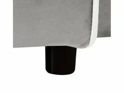 Hot Sofá de 1 plaza - Sillón con portavasos y soporte para teléfono - terciopelo gris y blanco Gris claro