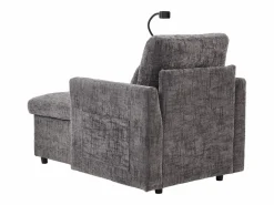 Best Sofá de 1 plaza con 2 bolsillos laterales - Sofá de salón con soporte para teléfono y espacio de almacenamiento oculto - Chenilla Sofá Relax