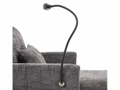 Best Sofá de 1 plaza con 2 bolsillos laterales - Sofá de salón con soporte para teléfono y espacio de almacenamiento oculto - Chenilla Sofá Relax
