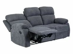 Hot Sofá de 3 plazas, 2 plazas + sillón tela gris TOLZANO Conjunto Sofá Y Sillón