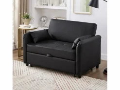 Sofá de 2 plazas - Sofá con respaldo regulable en tres posiciones y función dormitorio - PU