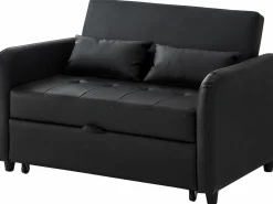 Sofá de 2 plazas - Sofá con respaldo regulable en tres posiciones y función dormitorio - PU