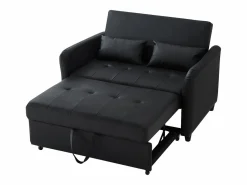 Sofá de 2 plazas - Sofá con respaldo regulable en tres posiciones y función dormitorio - PU