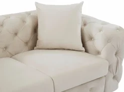 Hot Sofá de 2 plazas chéster de terciopelo y patas de metal EDWINA Sofás Chesterfield|Sofá - 2 Plazas