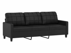 vidaxl Sofá de 3 plazas con cojines cuero sintético 180 cm