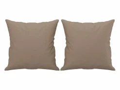 Clicnbuy Sofá de 3 plazas con cojines cuero sintético capuchino 180 cm