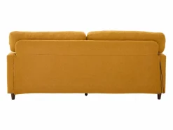 Hauss Spole Sofá de 2 plazas con puerto USB-C, iluminación LED y bolsillos laterales - Tela de chenilla - Amarillo