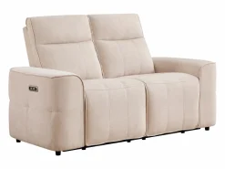 Best Vente-unique Sofá de 2 plazas con relax eléctrico en chenilla SCAMOCO Beige