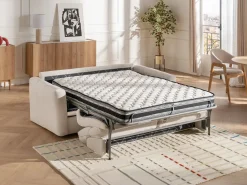 Discount Maison Céphy Sofá de 4 plazas convertible exprés tejido chenilla 16 cm DOVENA de Beige