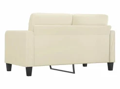 Online Clicnbuy Sofá de 2 plazas de cuero sintético color 140 cm Crema