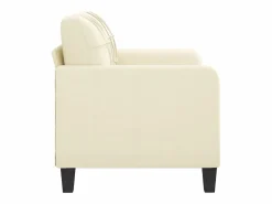 vidaxl Sofá de 2 plazas de cuero sintético color 120 cm Crema
